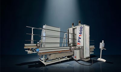 TFV1600: foratrice verticale per vetro con cambio utensile automatico